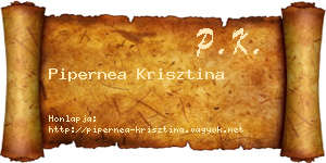 Pipernea Krisztina névjegykártya